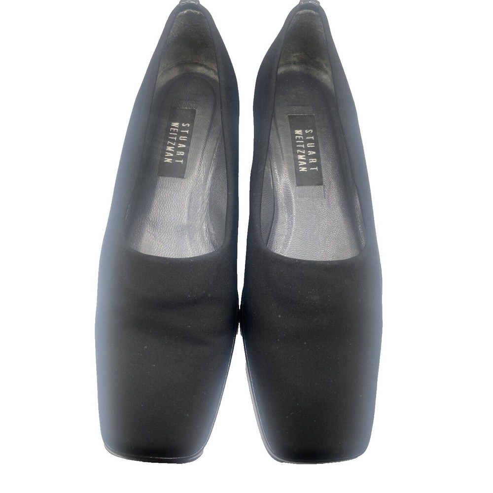STUART WEITZMAN Vintage Flats Fabric Patent Trim Square Toe Size 10.5 B